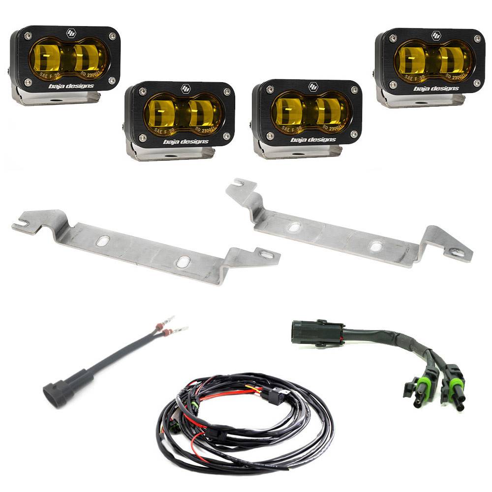 Image of Baja Designs S2 SAE OEM Amber Fog Light Replacement Kit For 2023 Toyota Sequoia