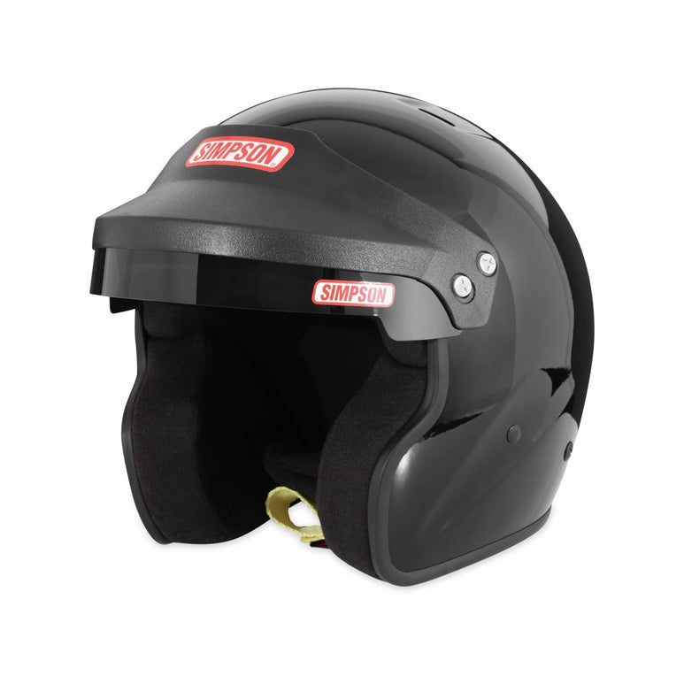 Image of Simpson Racing Cruiser 2.0 Motorcycle/Race Helmet Black- XS - DOT/SNELL