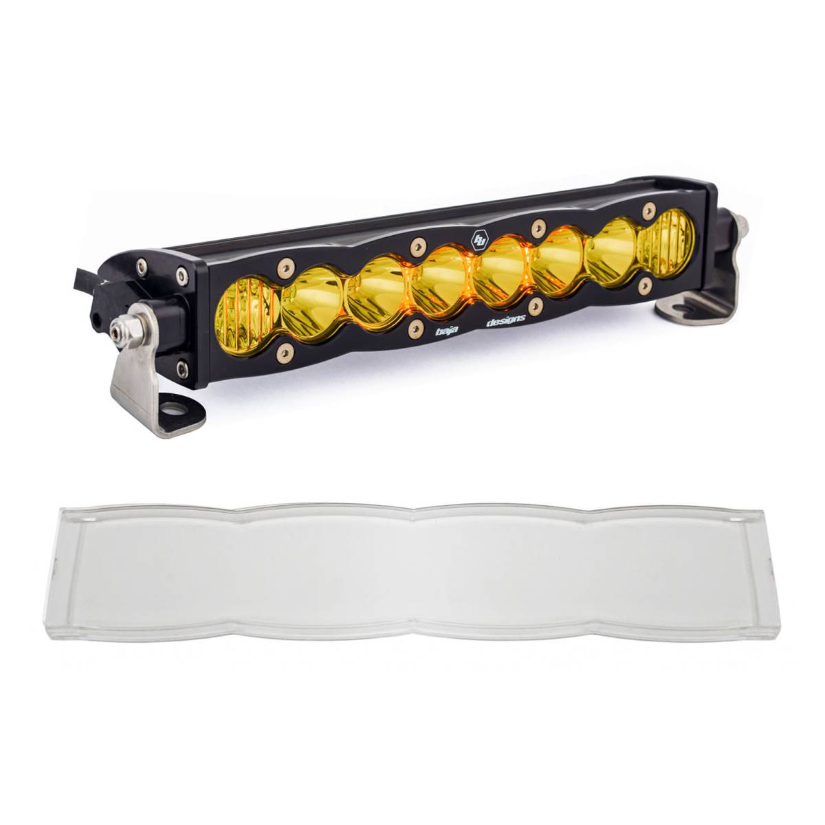 Image of Baja Designs 10" Amber Driving/Combo S8 Straight LED Light Bar W/ CLR Rock Guard