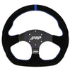Image of PRP Comp-R Suede Steering Wheel W/ QR 6-Bolt Hub, Blue Stripe For YAMAHA YXZ