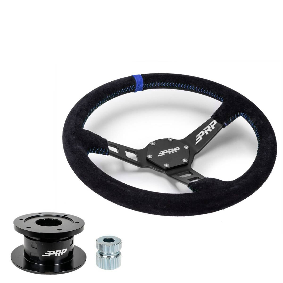 Image of PRP Deep Dish Suede Wheel Blue Stripe/Quick Release Hub For Polaris/Can-Am