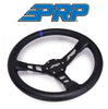 Image of PRP Deep Dish Leather Wheel Blue Stripe/Quick Release Hub For EZGO Golf Carts