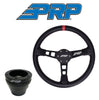 Image of PRP Deep Dish Leather Wheel Red Stripe W/ UTV Hub Adapter For Polaris/Can-Am