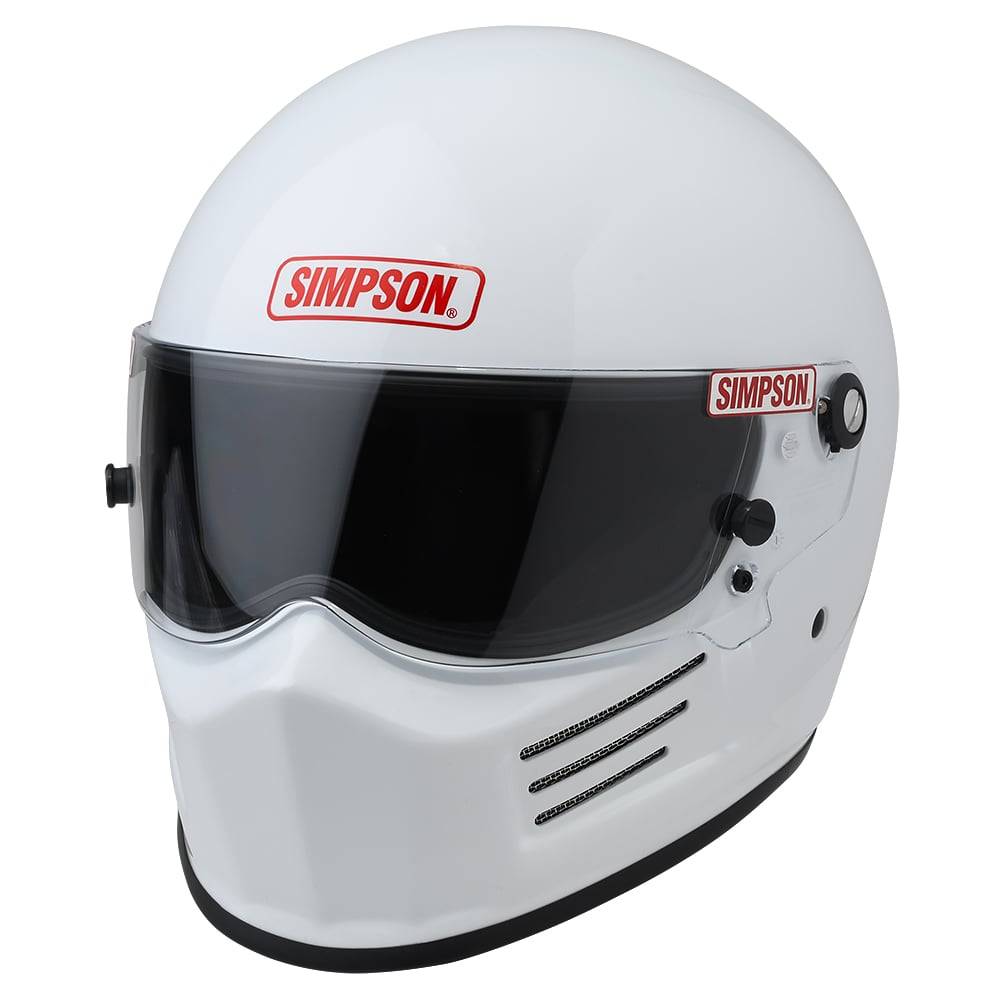 Image of Simpson Racing SA2020 Bandit Auto Racing Helmet - Aerodynamic - XXL - White
