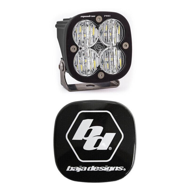 Image of Baja Designs Squadron Pro LED Wide Cornering Light Kit & Black Rock Guard