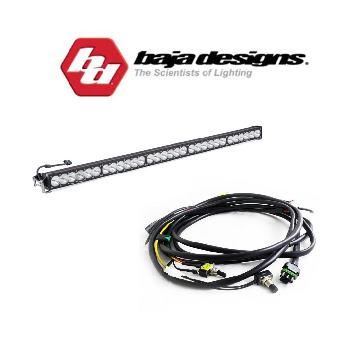 Image of Baja Designs 50" OnX6+ Clear Spot Beam Light Bar With High/Low Wiring Harness