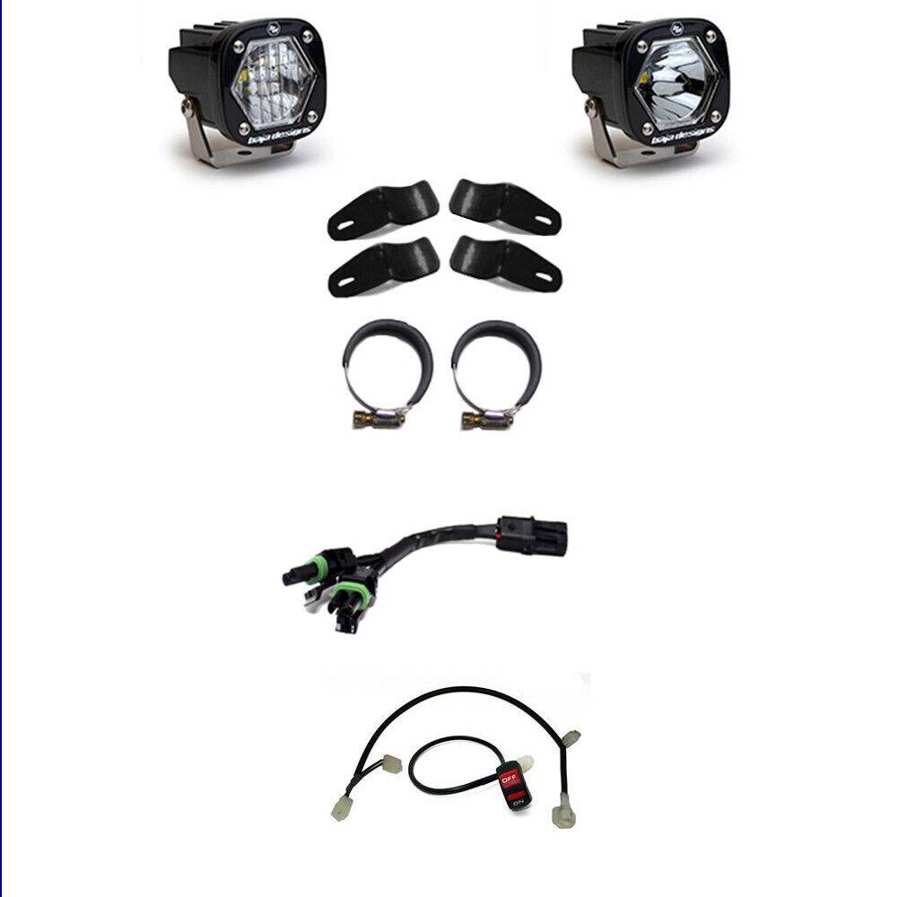 Image of Baja Designs S1 Pair Moto Driving Combo EFI Headlight Kit Suzuki RMZ450 08-2016
