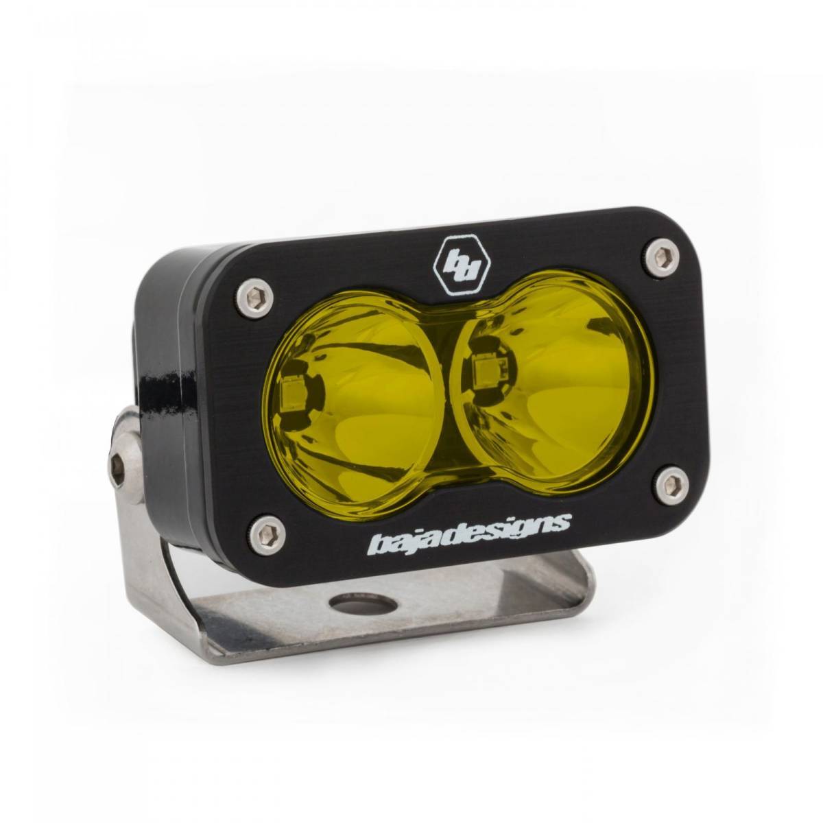 Image of Baja Designs 480011 Universal Black S2 Pro Amber Spot Beam LED Light Pod