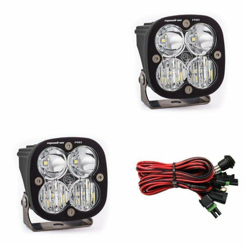 Image of Baja Designs 497803 Black Squadron Pro LED Light Pair For Ford Gm Dodge SXS