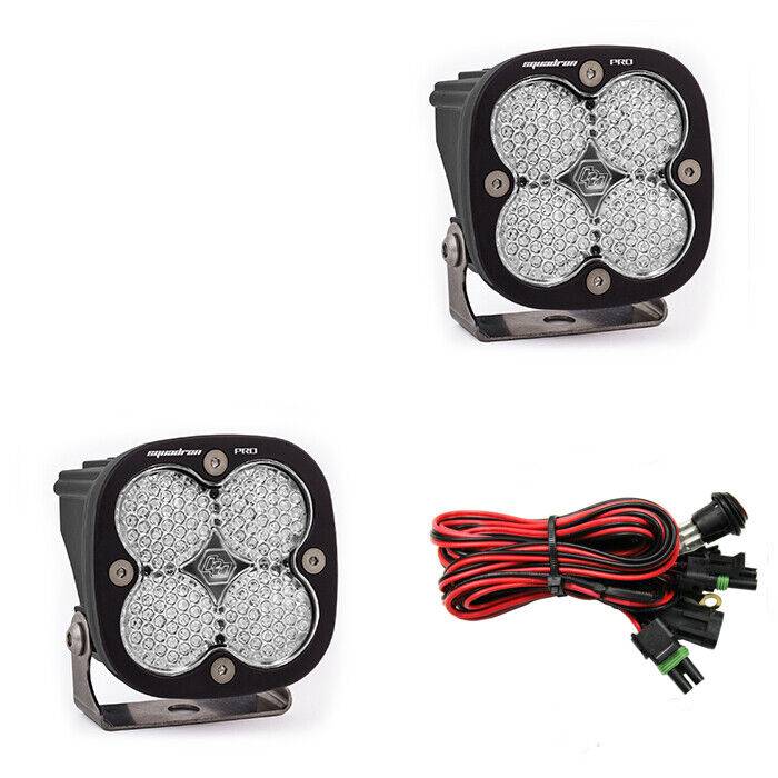 Image of Baja Designs 497806 Black Squadron Pro 3" Clear Work/Scene Beam LED Light Pair
