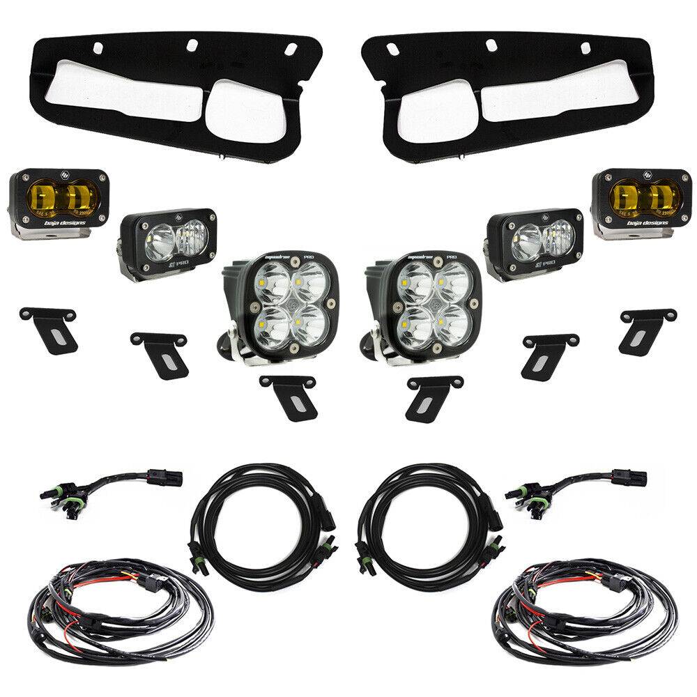 Image of Baja Designs S2 SAE Amber Fog Light Pro Kit For 2021-2024 Ford Bronco