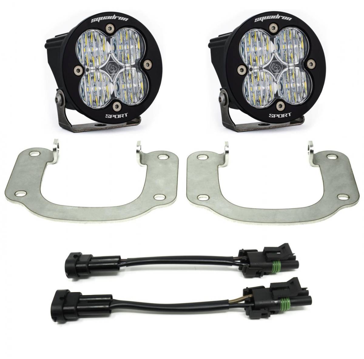 Image of Baja Designs Squadron-R Sport Fog Pocket LED Light Kit For 16-19 Nissan Titan