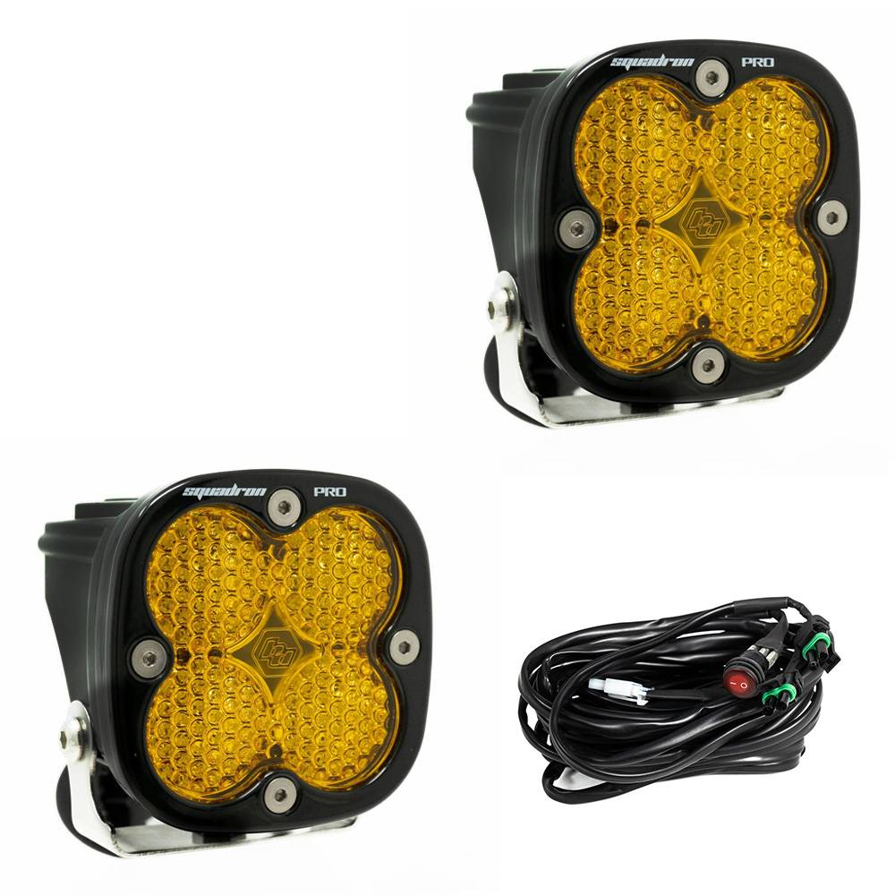 Image of Baja Designs Squadron Pro Black Led Auxiliary Light Pod Pair - Universal