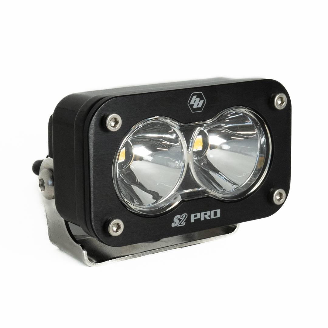Image of Baja Designs Clear Lensed S2 Pro Black Led Auxiliary Spot Light Pod - Universal
