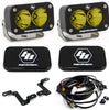 Image of Baja Designs S2 Sport Amber LED Spot Light & Mount Kit For 2018 Jeep Wrangler JL