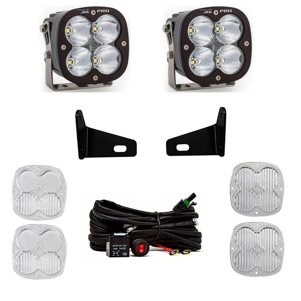 Image of Baja Designs Driving/Combo A-Pillar Clear Light Kit For 17-24 Can-Am Maverick X3