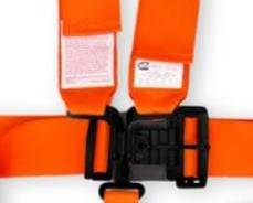 Image of RaceQuip Latch & Link 5 Point Harness Set - 3 in. Lap and 2 in. Sub - Orange