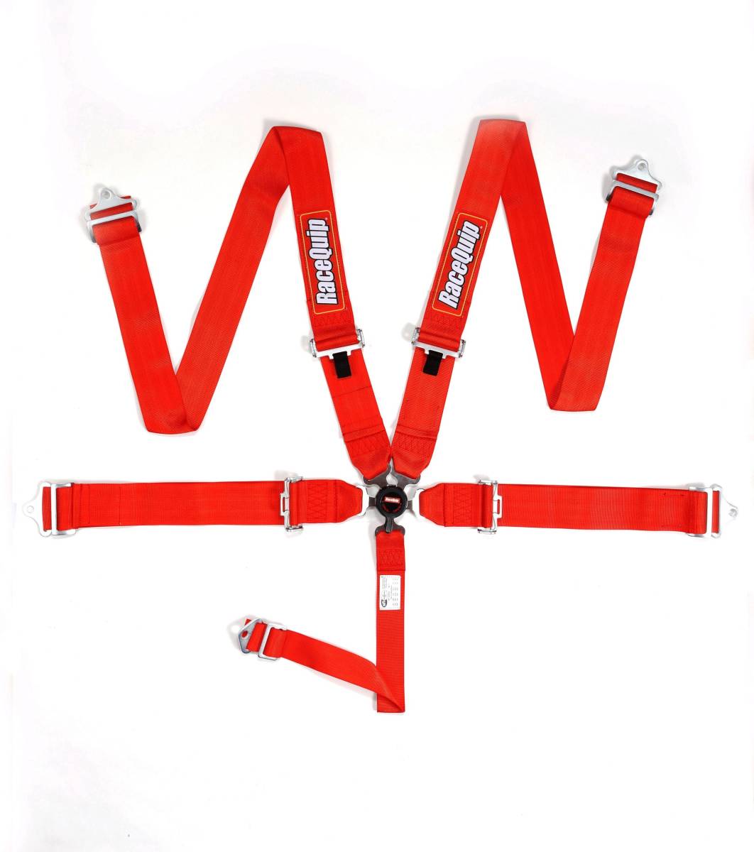 Image of RaceQuip Camlock 5 Point Harness Set - 3 in. Lap and Shoulder 2 in. Sub - Red