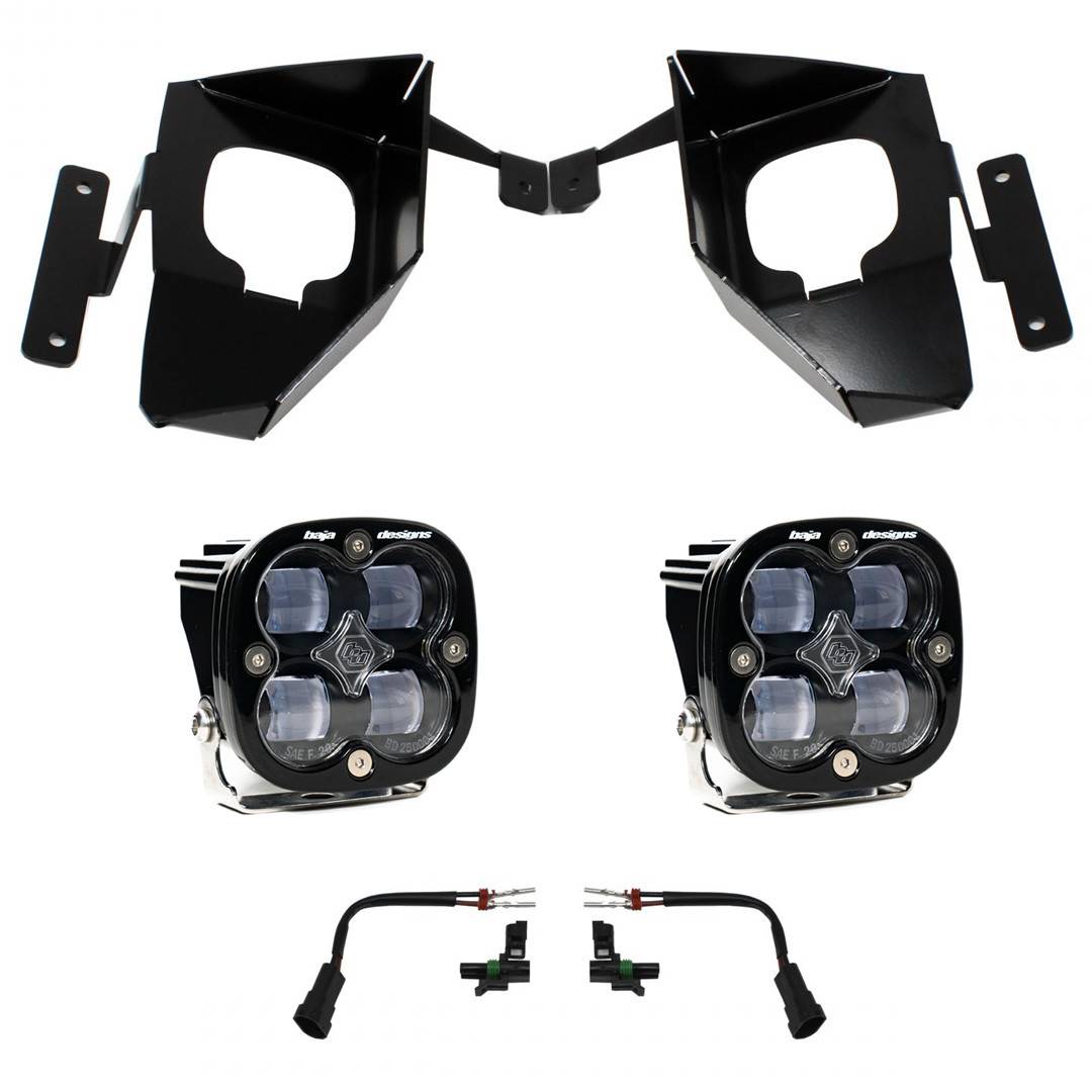 Image of Baja Designs Squadron SAE Fog Pocket Clear Light Kit For 16-18 Silverado 1500