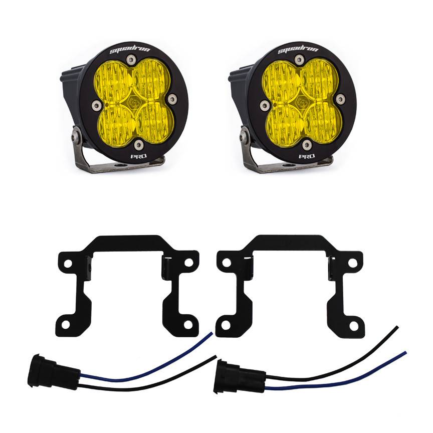 Image of Baja Designs Squadron Sport Fog Pocket Amber Light Kit For 19-22 Ram Big Horn