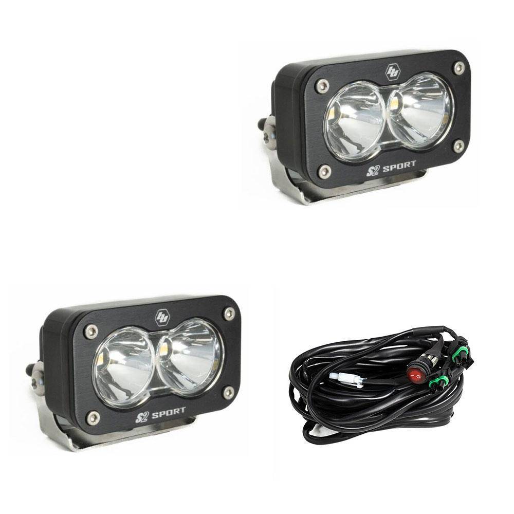 Image of Baja Designs S2 Sport Universal Clear LED Spot Light Pod Pair