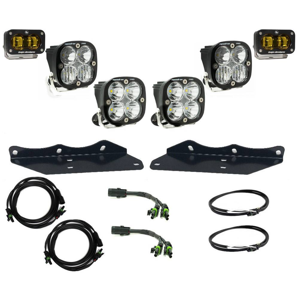 Image of Baja Designs Squadron/S2 SAE Pro Amber/Clear Fog Lights For 17-20 Ford Raptor