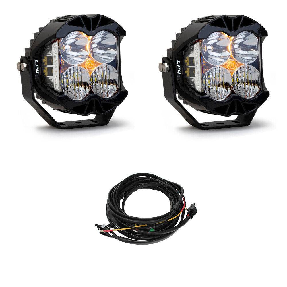 Image of Baja Designs LP4 Pro Universal LED Auxiliary Light Pods/Wire Harness