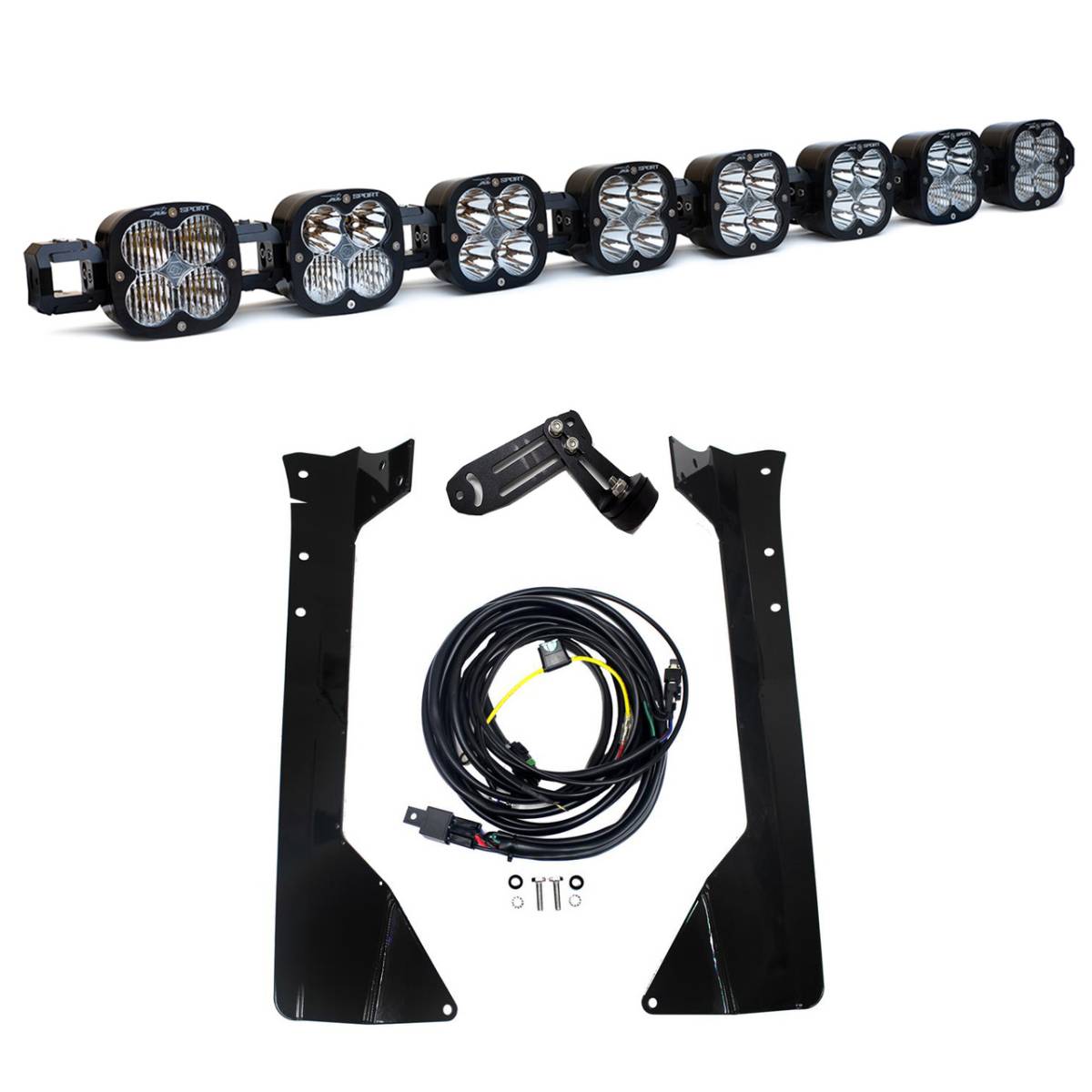 Image of Baja Designs XL Linkable Roof Mount LED Light Kit For 2007-2018 Jeep Wrangler JK