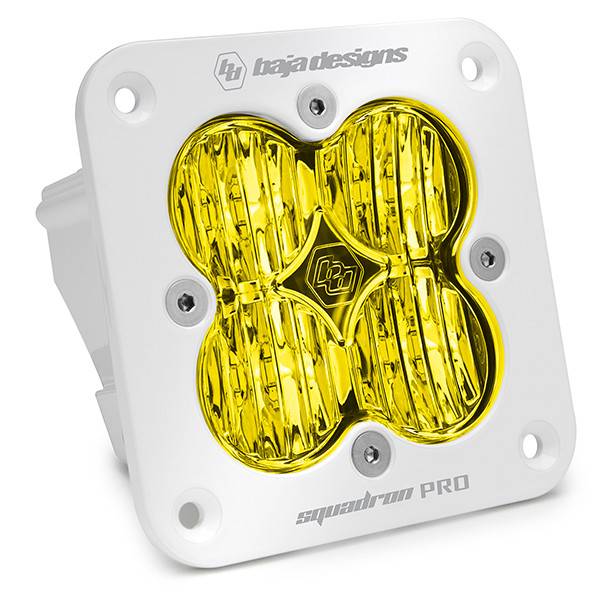 Image of Baja Designs Squadron Pro Flush Mount White Amber LED Wide Cornering Light Pod