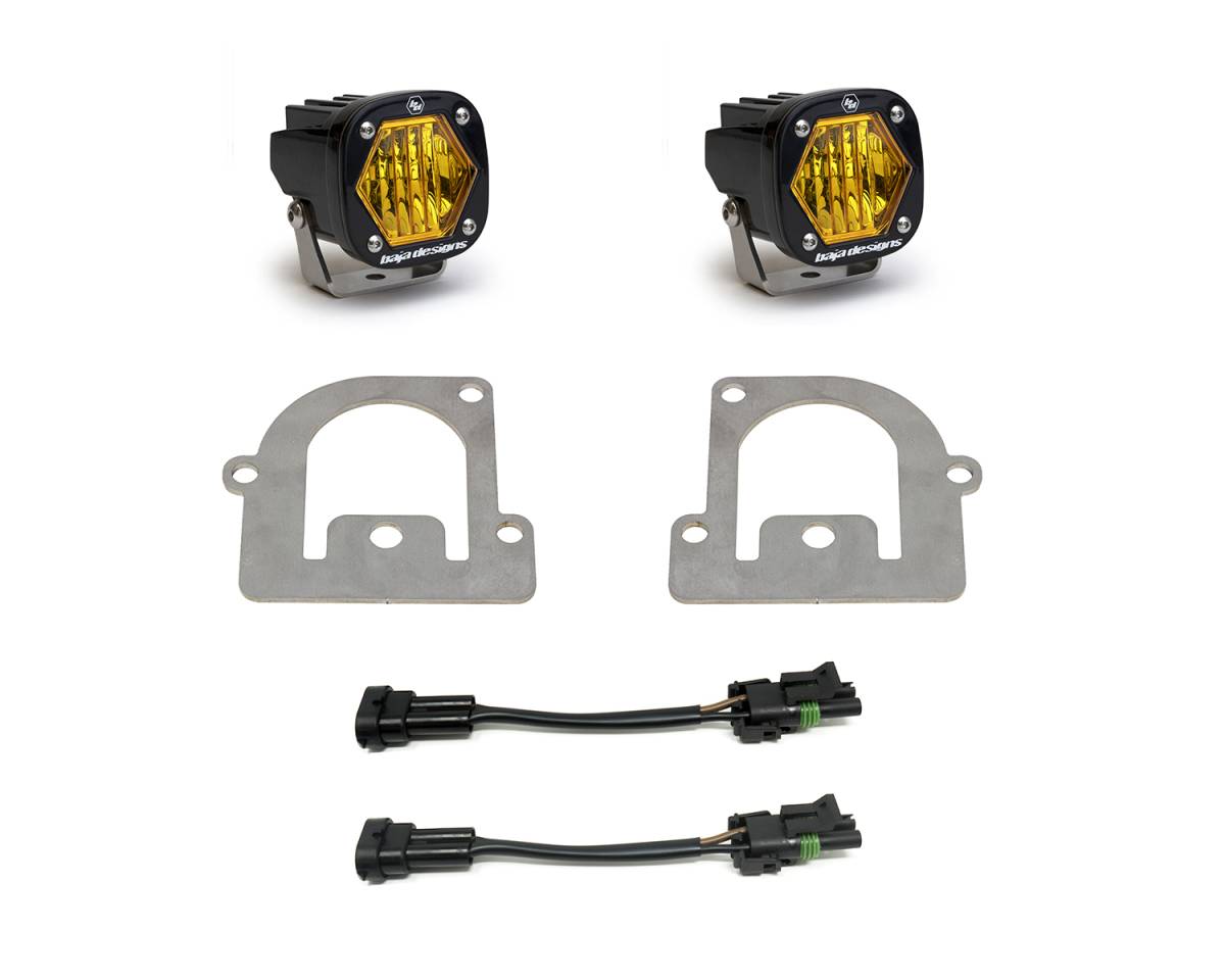 Image of Baja Designs S1 LED/Amber Fog Pocket Light Kit For 2021-2024 Ford Bronco Sport