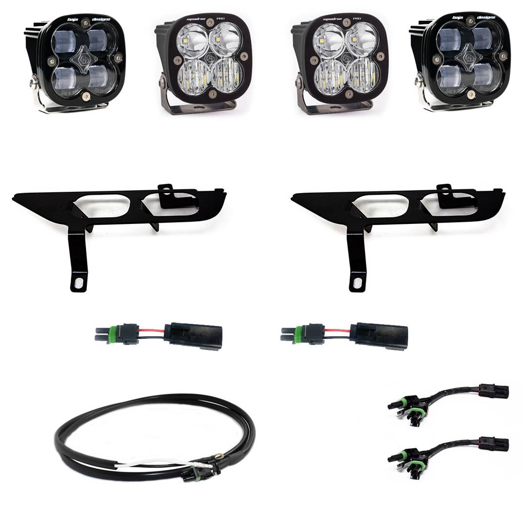 Image of Baja Designs Squadron SAE/Pro LED Fog Pocket Light Kit For 2021-2023 Ford F-150
