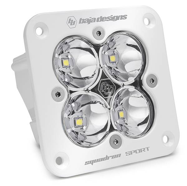 Image of Baja Designs White Squadron Sport Flush Mount Spot Beam LED Light Pod
