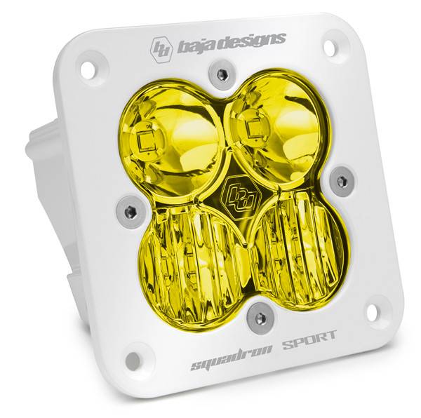 Image of Baja Designs White Squadron Sport Flush Mount Driving/Combo Beam Amber Light Pod
