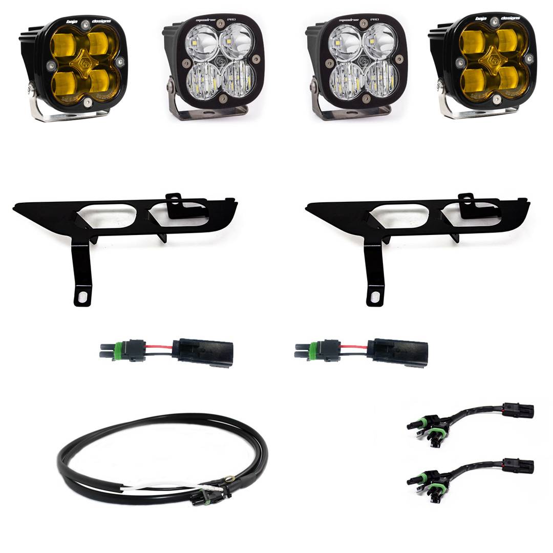 Image of Baja Designs Squadron SAE/Pro Amber/Clear Fog Light Kit For 2021-2023 Ford F-150
