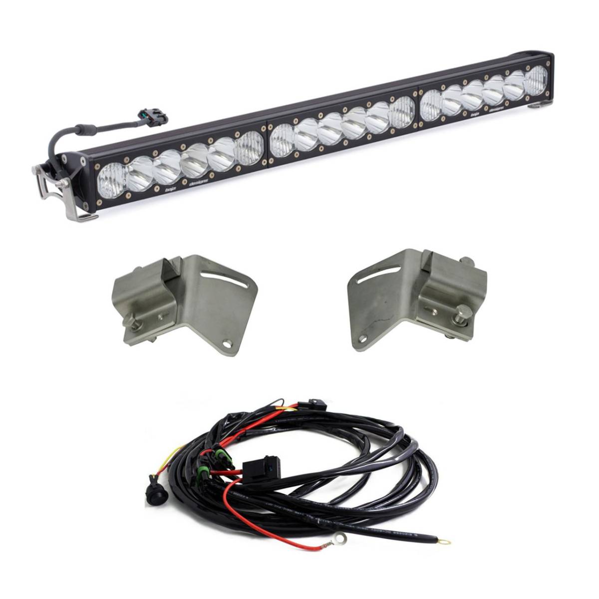 Image of Baja Designs OnX6+ 30" Grille Light Bar Kit For 2017 Chevy Silverado 2500/3500