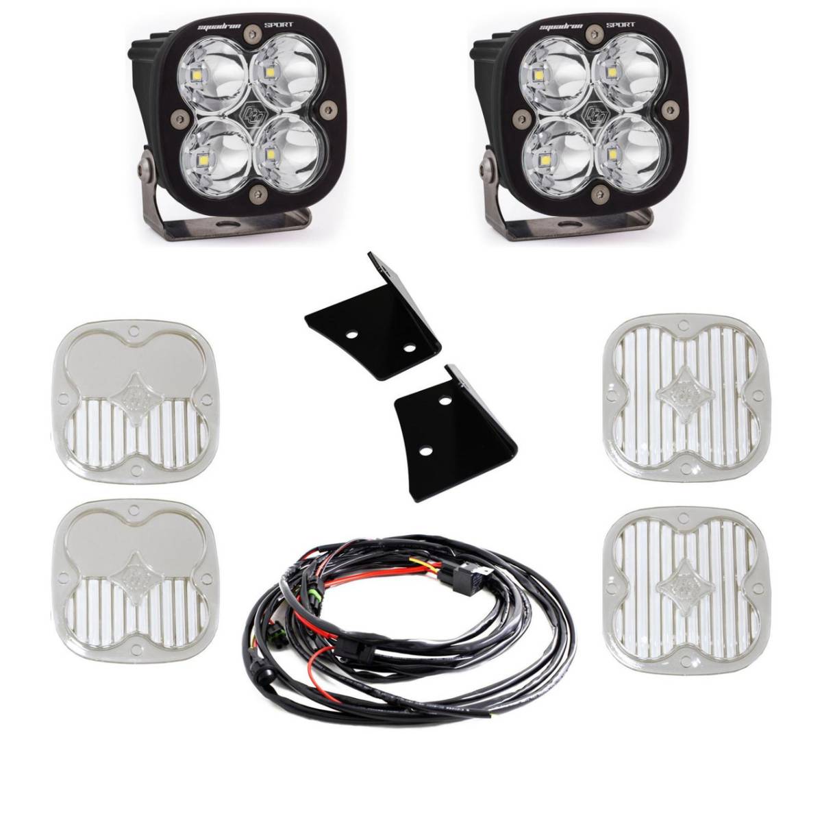 Image of Baja Designs Squadron Sport LED A-Pillar Light Kit For 07-18 Jeep Wrangler JK