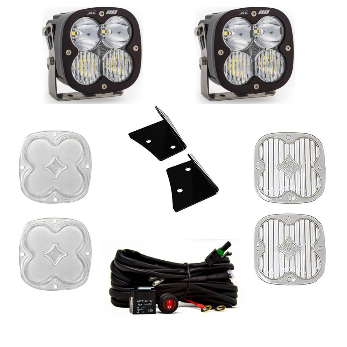 Image of Baja Designs XL80 LED A-Pillar Light Kit For 2007-2018 Jeep Wrangler JK