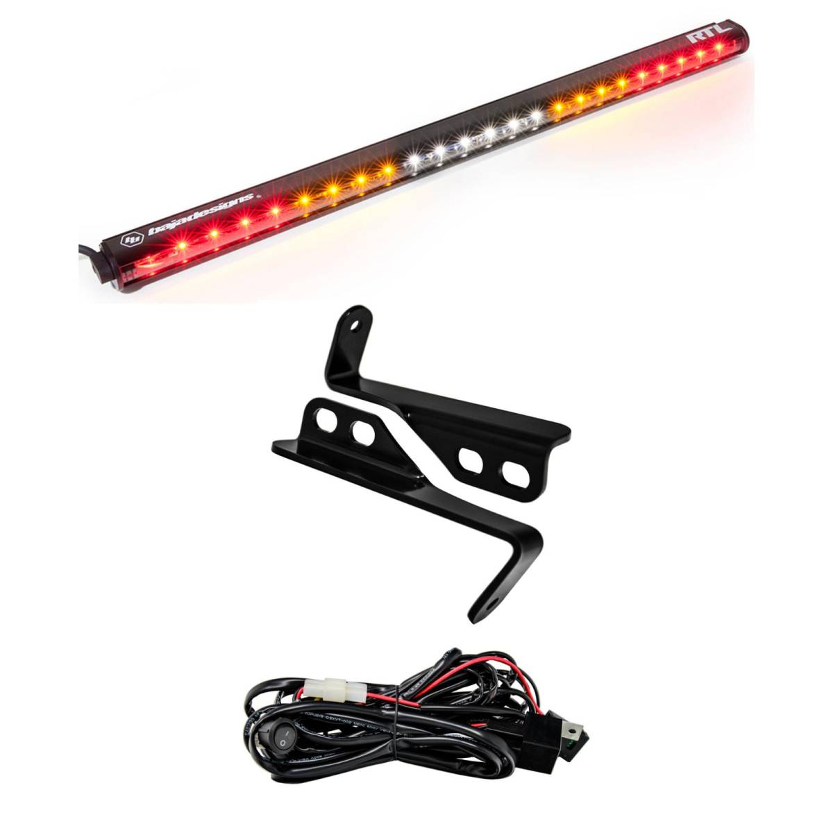 Image of Baja Designs RTL 30 Inch Clear LED Rear Tail Light Kit For 2015-2018 Polaris RZR