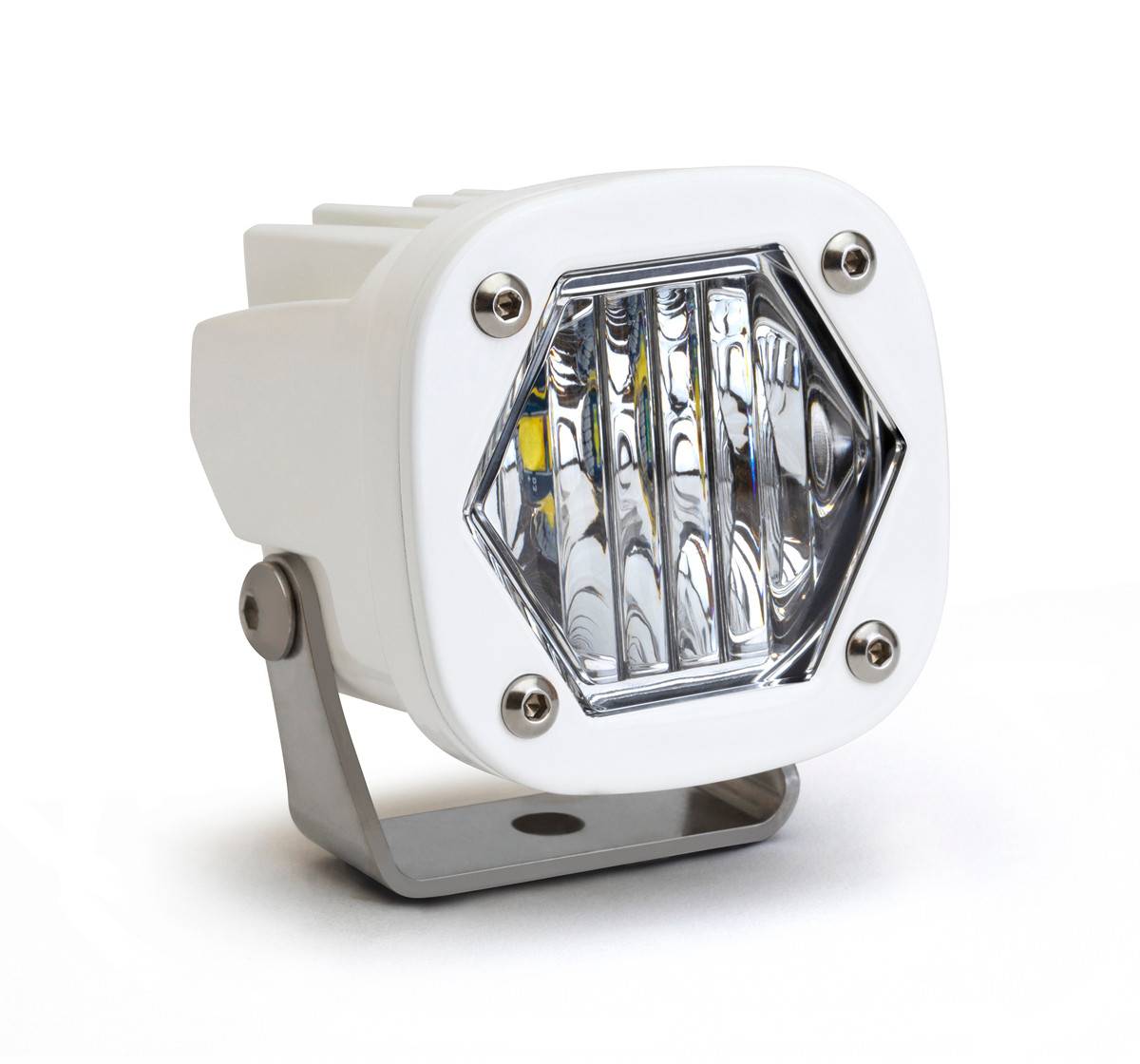Image of Baja Designs White S1 Wide Cornering Clear Lens LED Light W/ Mounting Bracket