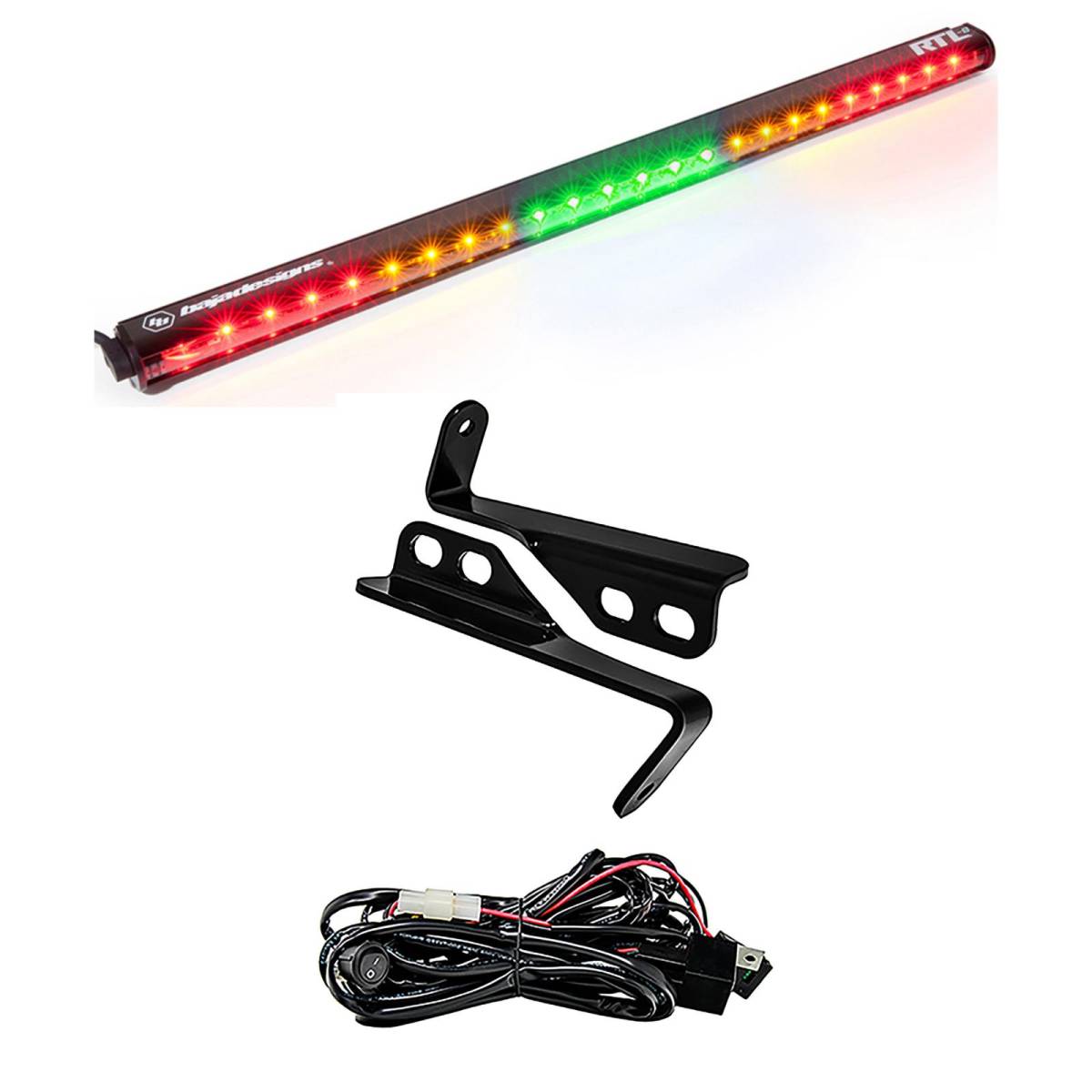 Image of Baja Designs RTL 30 Inch Green LED Rear Tail Light Kit For 2015-2018 Polaris RZR