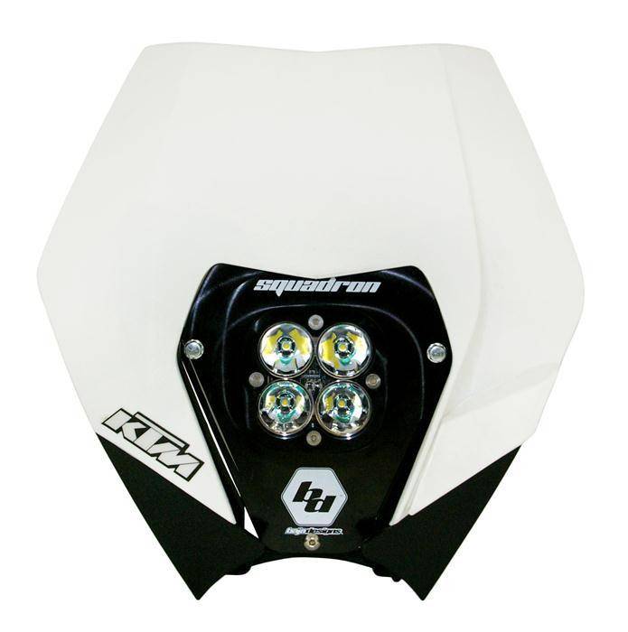 Image of Baja Designs KTM Squadron Pro (A/C) Headlight Kit w/Shell- Clear - For 08-12 KTM