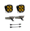 Image of Baja Designs Squadron SAE Amber Fog Pocket Light Kit For 99-10 Ford F-250/F-350