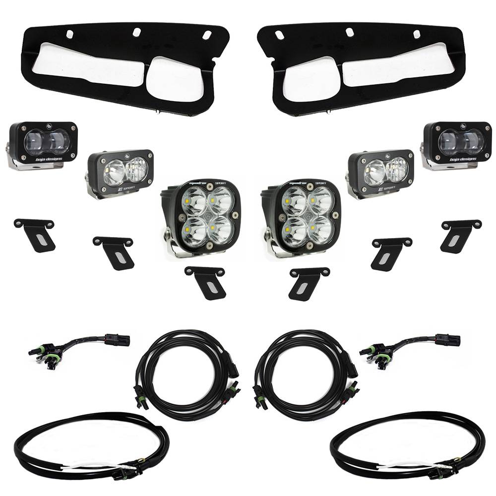 Image of Baja Designs S2 SAE Sportsman Clear/LED Fog Light Kit For 2017-2020 Ford Bronco