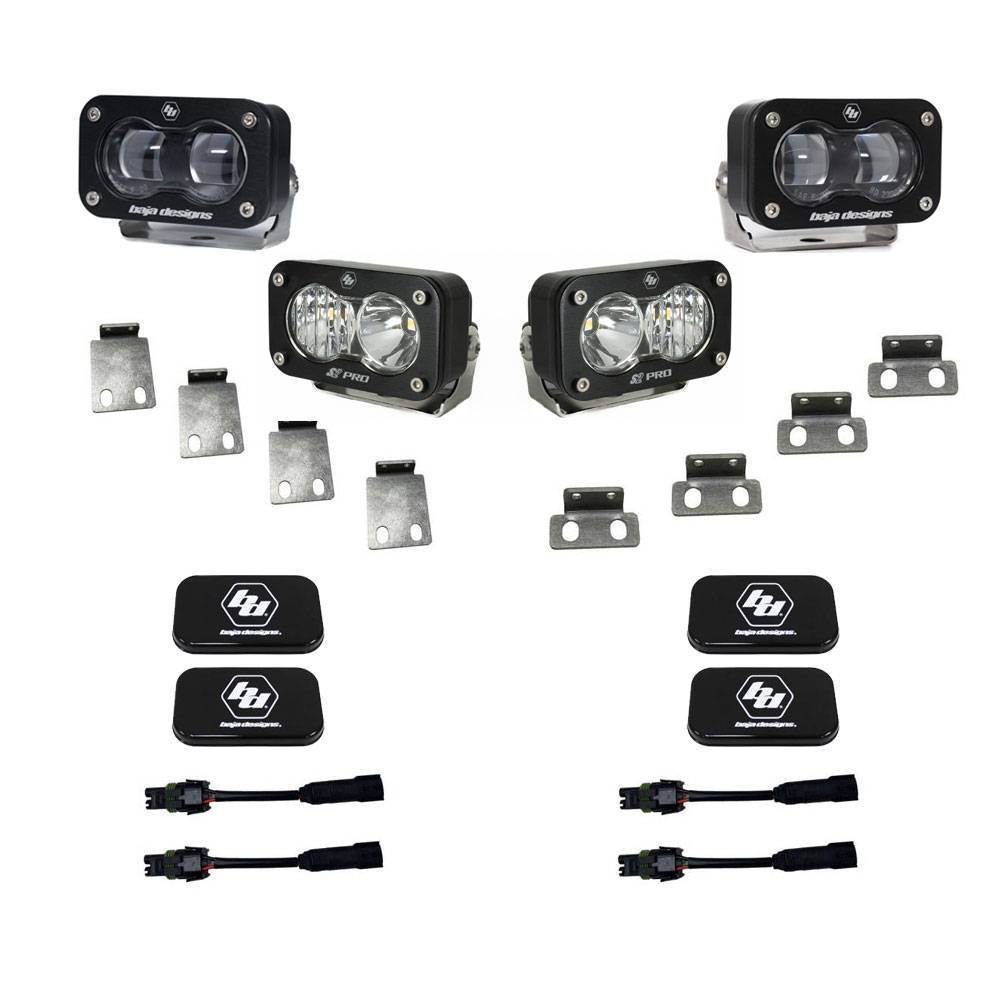 Image of Baja Designs S2 SAE/S2 Pro Clear Fog Light Kit For 2021-2023 Ford Raptor/Bronco