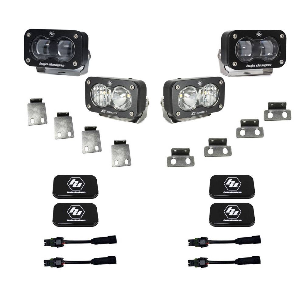 Image of Baja Designs S2 SAE/S2 Sport Clear Fog Light Kit For 21-23 Ford Raptor/Bronco