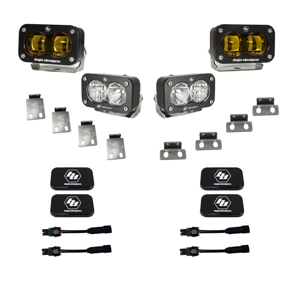 Image of Baja Designs S2 SAE/S2 Sport LED Fog Light Kit For 2021-2023 Ford Raptor/Bronco