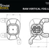 Image of Diode Dynamics SS3 LED Fog Light Kit - Yellow SAE Fog- Sport- For 13-18 Ram 1500