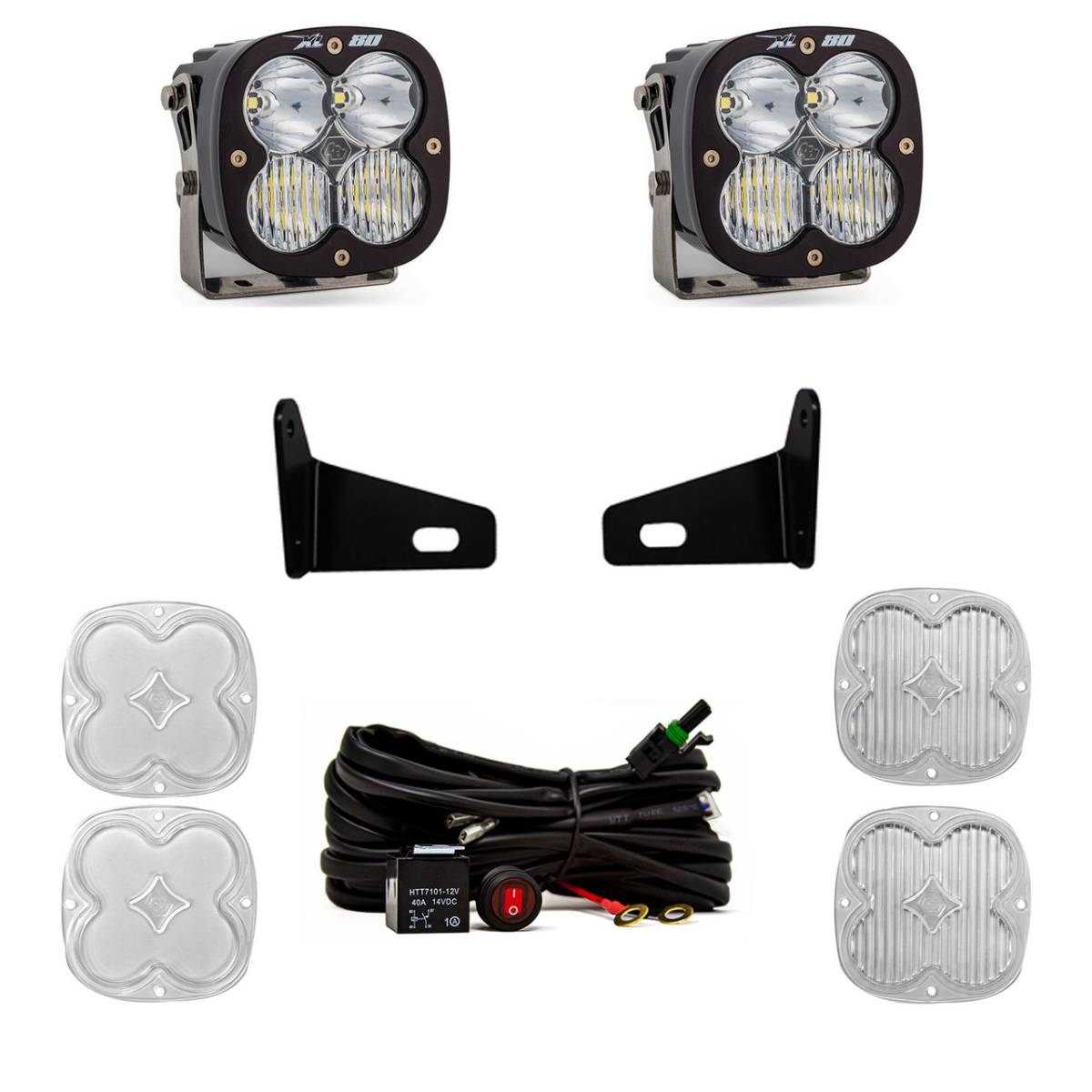 Image of Baja Designs XL80 LED A-Pillar Light Kit For 2017-2024 Can-Am Maverick X3