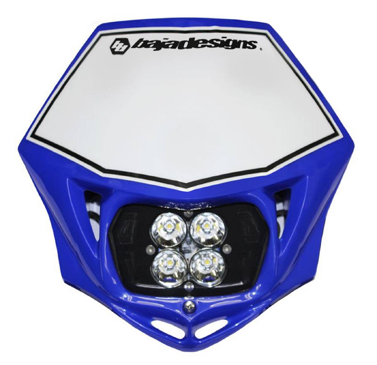 Image of Baja Designs Motorcycle Squadron Pro (D/C) Headlight Kit W/ Shell - Blue - Spot
