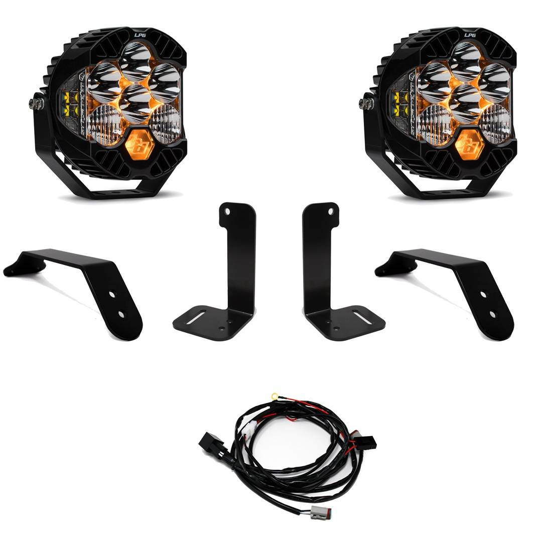 Image of Baja Designs LP6 Pro Bumper LED Light Kit For 2018-2024 Jeep Wrangler/Gladiator